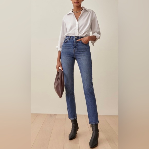 Reformation Liza Ultra High Straight Jeans - Picture 1 of 10